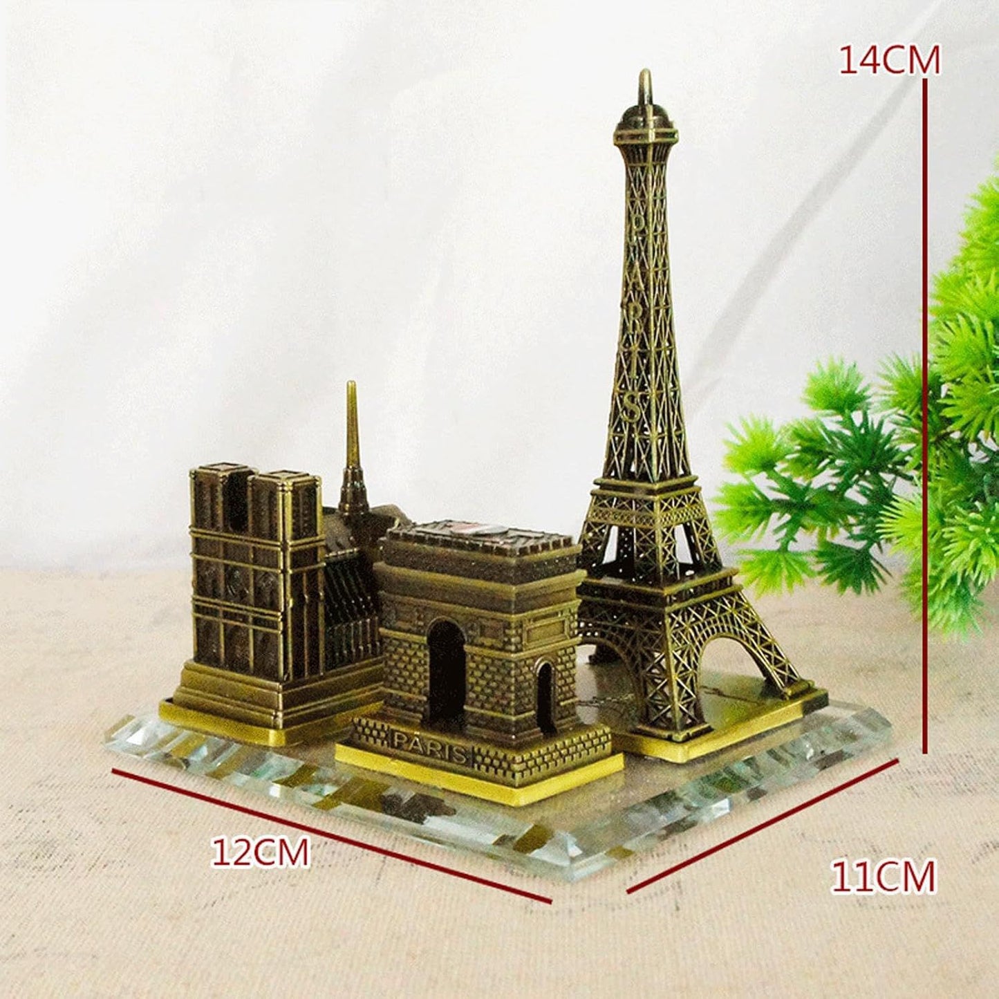 Metal Eiffel Tower Statue – Paris Themed Bronze Showpiece