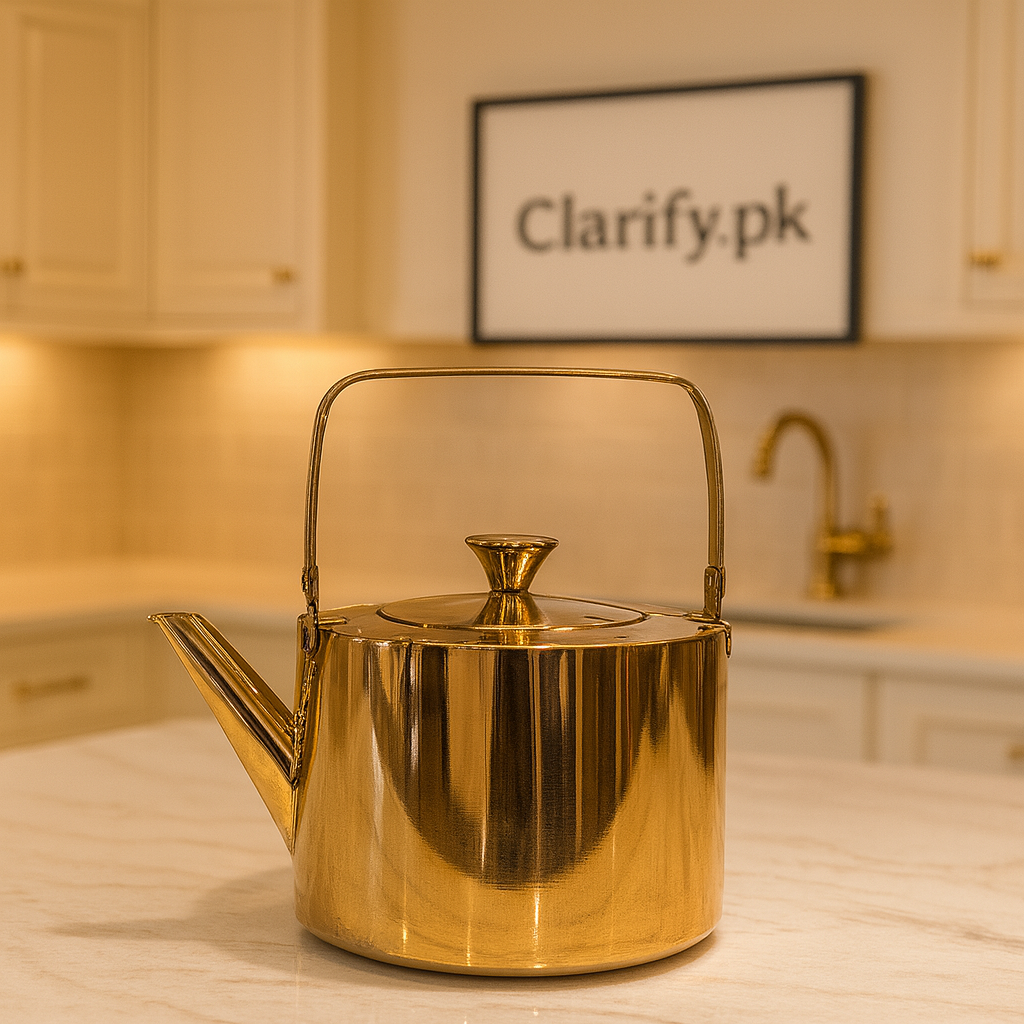 Golden Stainless Steel Tea & Water Kettle – Premium Quality