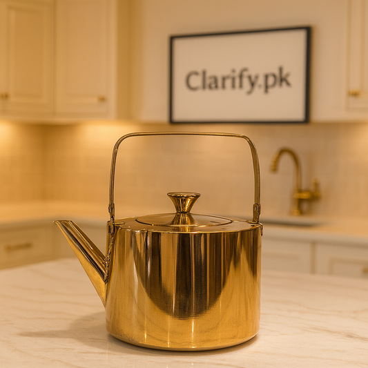 Golden Stainless Steel Tea & Water Kettle – Premium Quality