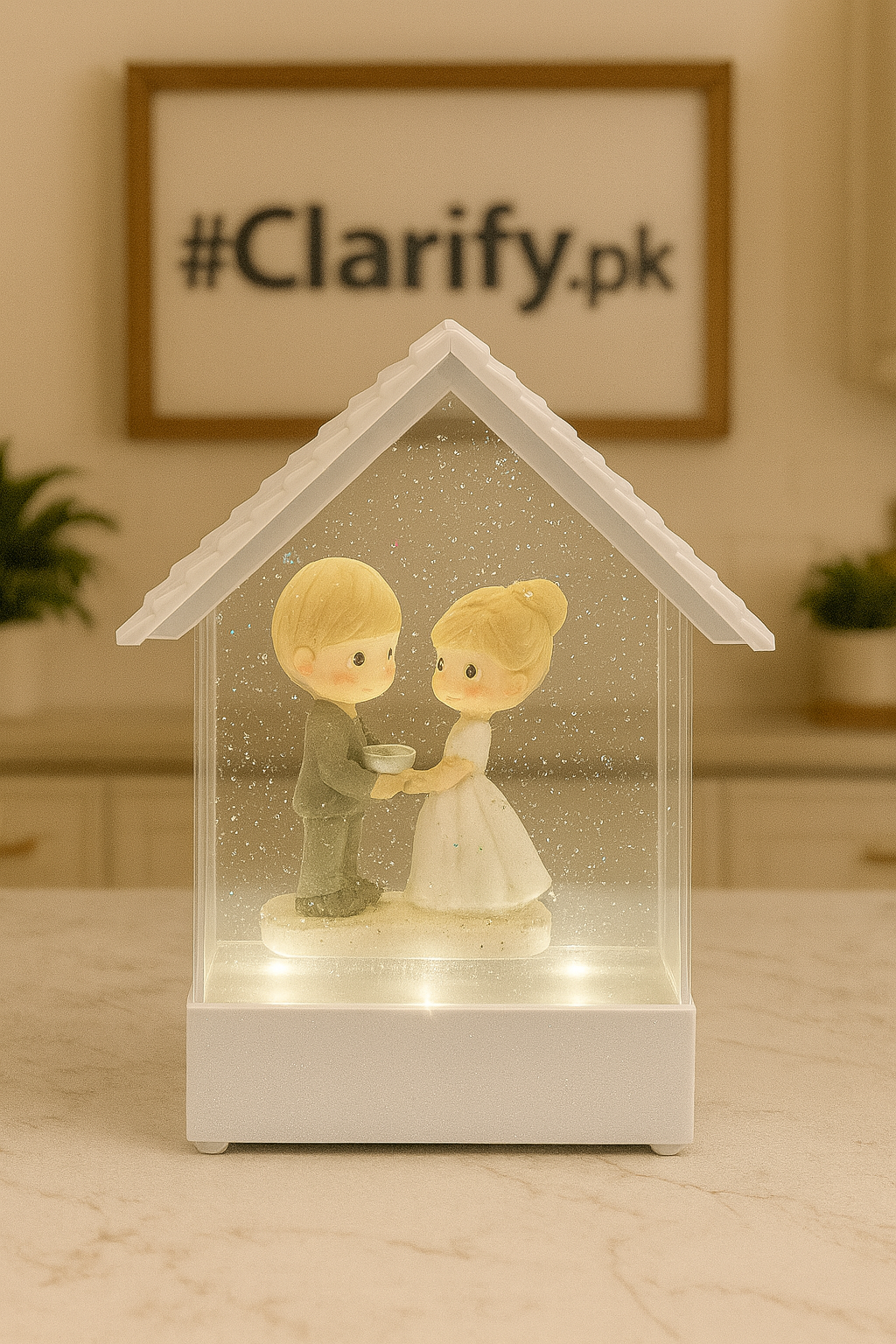 LED Couple Snow Globe – Romantic Rechargeable Gift Light