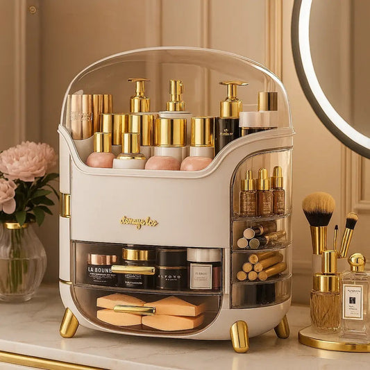 Luxury Cosmetic Organizer for Elegant Desktop Storage Solutions