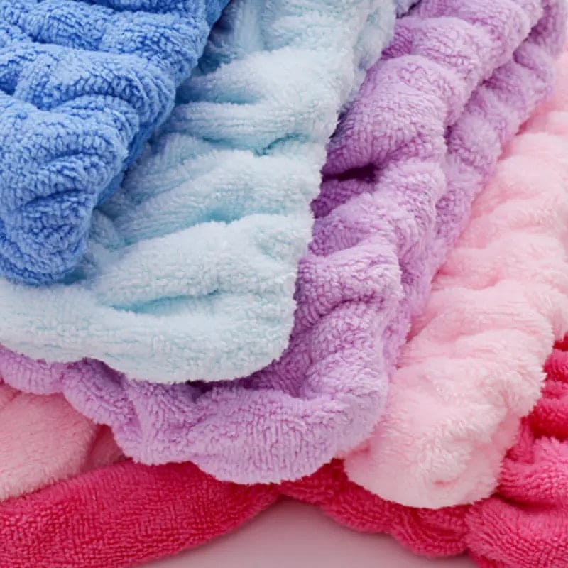 Microfiber Bowknot Towel Wrap, Quick Hair Drying Bath Towel, Spa Bowknot Wrap Towel Hat, Cap for Bath Bathroom, Comfortable Bath Spa Cap, Turban for Drying Curly Long Thick Hair, Highly Absorbent Hair Drying Towel