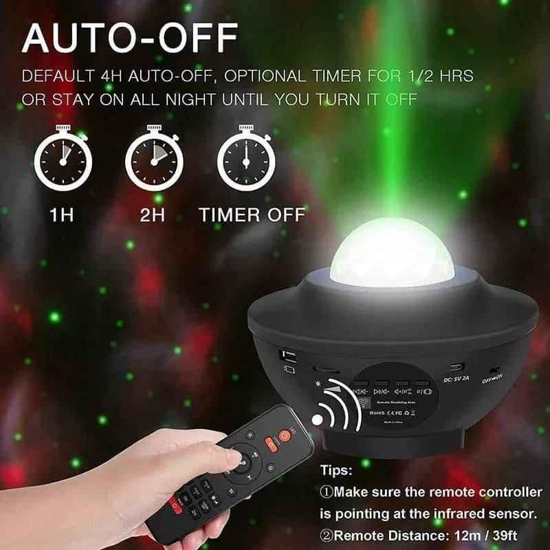 Galaxy Projector Star Light Speaker With Remote Control.