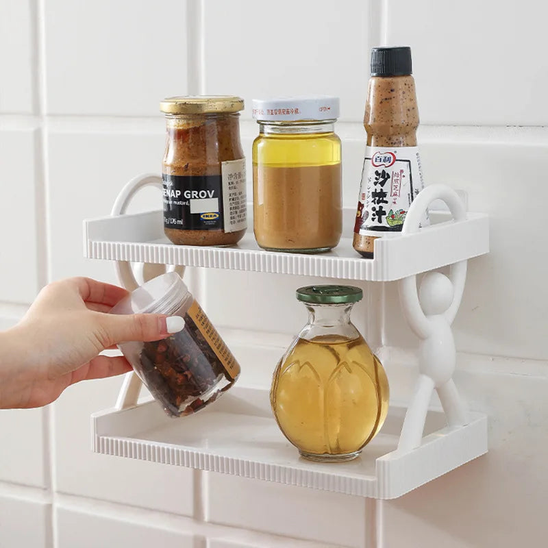 Cosmetic Storage Organizer 2/3 Tier Multipurpose Storage Rack Bathroom Shower Shelves Kitchen Spice Organizer Storage Holder