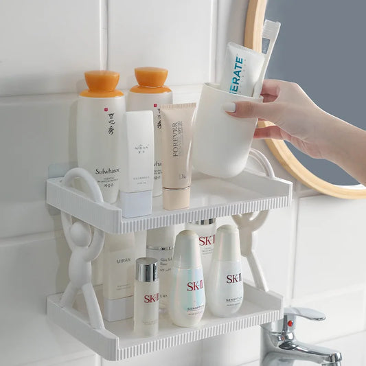 Cosmetic Storage Organizer 2/3 Tier Multipurpose Storage Rack Bathroom Shower Shelves Kitchen Spice Organizer Storage Holder