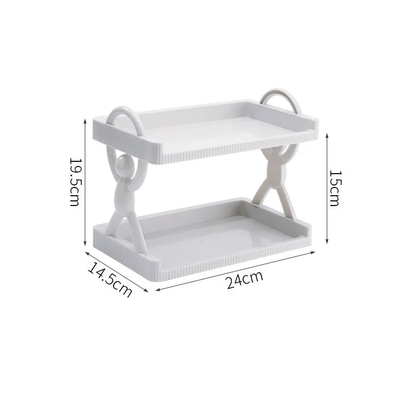 Cosmetic Storage Organizer 2/3 Tier Multipurpose Storage Rack Bathroom Shower Shelves Kitchen Spice Organizer Storage Holder