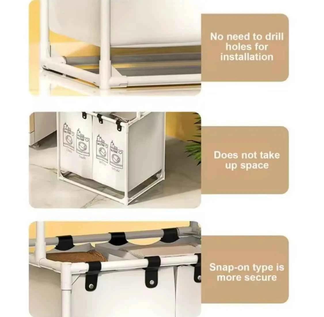 Large Multi Layer Capacity Clothes Hamper.