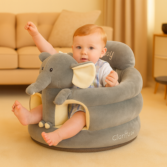 Premium Grey Elephant 360° Baby Support Sofa Seat