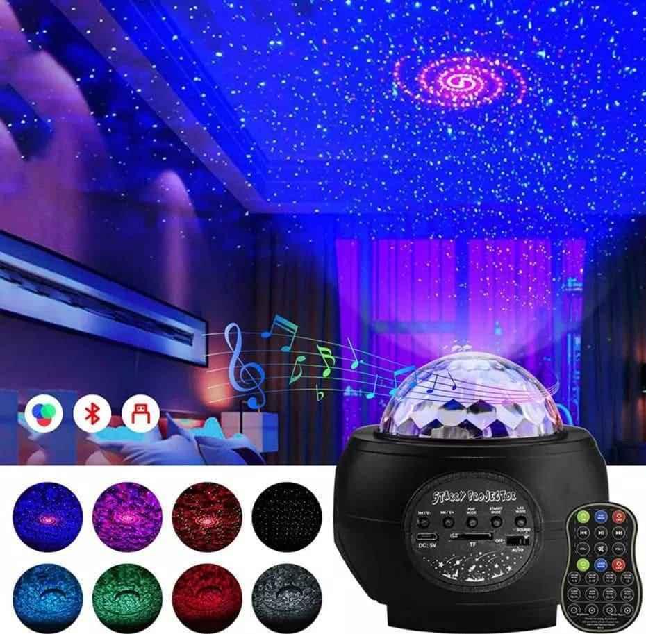 Galaxy Projector Star Light Speaker With Remote Control.