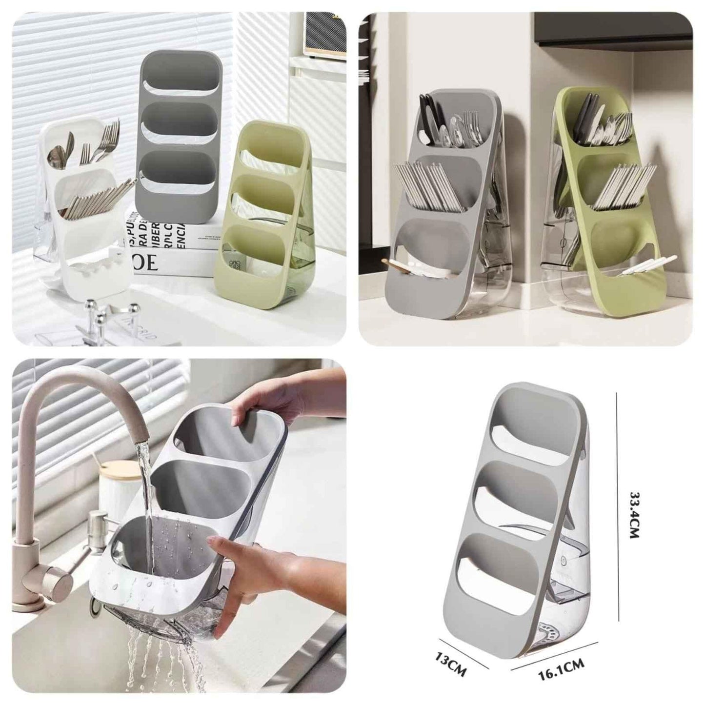 3 Layer Cutlery Stand Organizer.