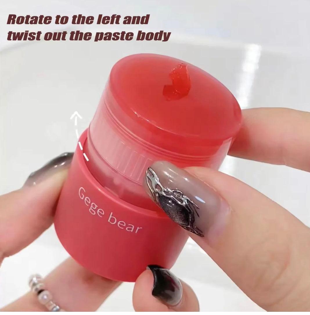 Korean Lip Plumping Balm - Tinted Jelly Moisturizing Lip Care with Mirror - Clarify.pk