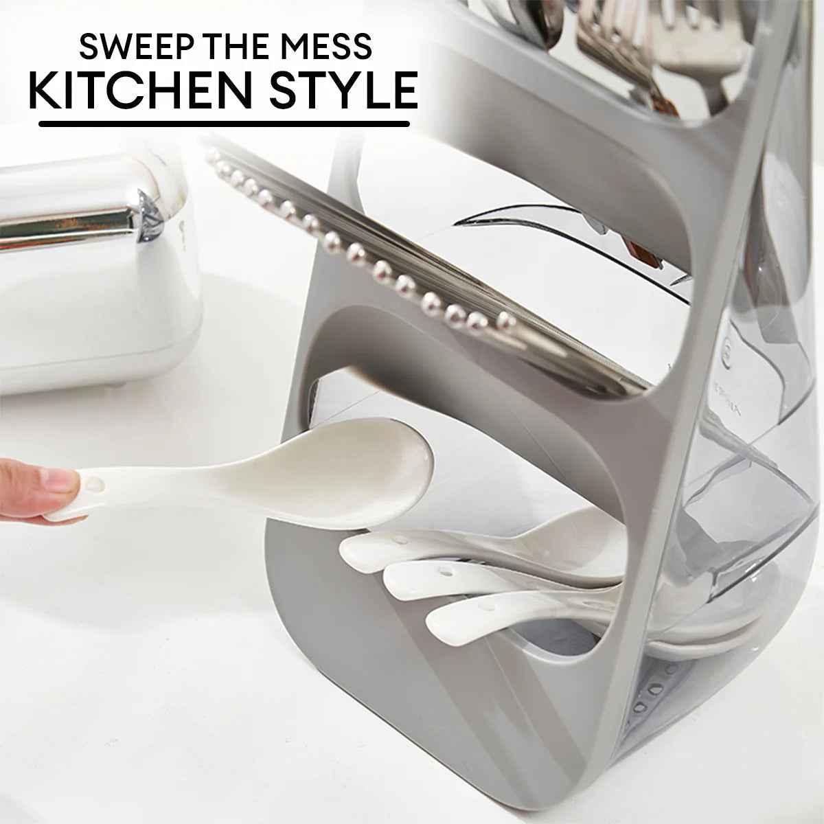 3 Layer Cutlery Stand Organizer.