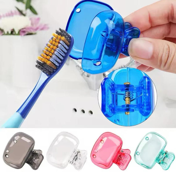 Portable Toothbrush Cover, Travel Toothbrush Protector, Compact Plastic Cap for Home and Travel Use.