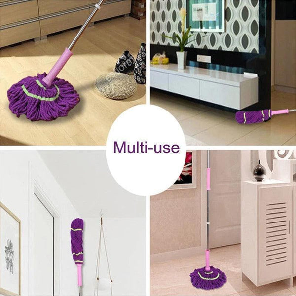 Long self twisted microfiber cleaning mop