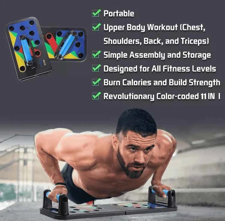9-in-1 Push Up Rack System for Men and Women.