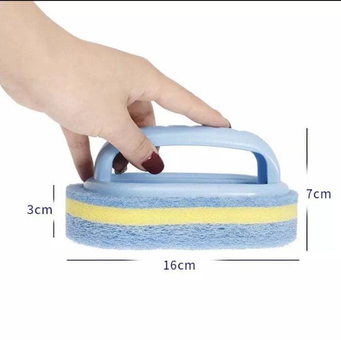 Plastic Magic Sponge with Handle - Powerful Cleaning Assistant for Effortless Scrubbing