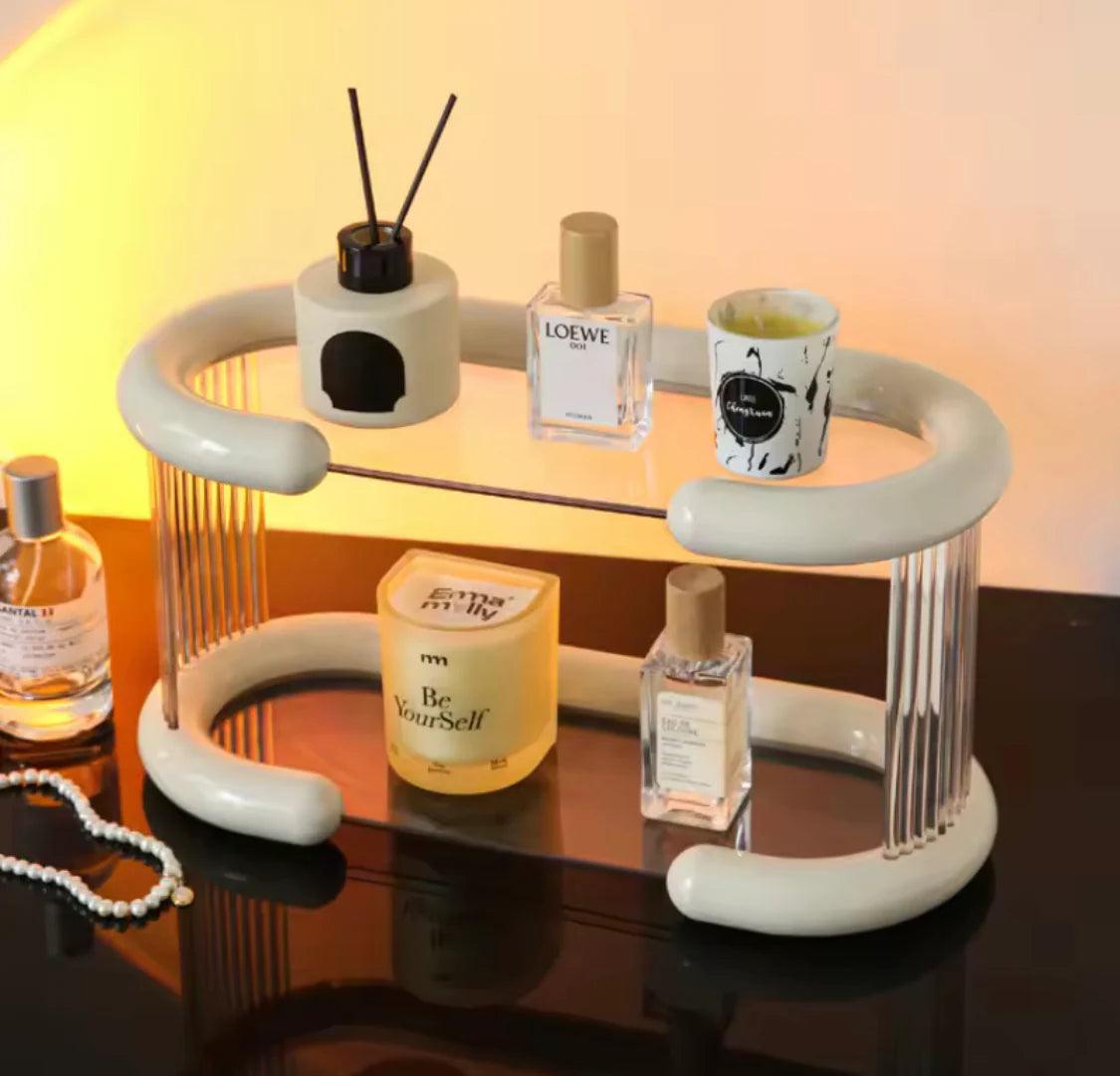 Multipurpose Storage Rack for Bathroom, Kitchen, and Vanity – Organizer Shelf for Cosmetics and Essentials - Clarify.pk
