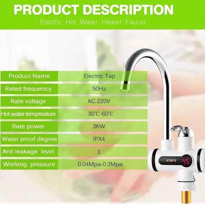 Electric Heating Faucet Tap, Electric Hot & Cold Water Tap, Instant Water Heater.