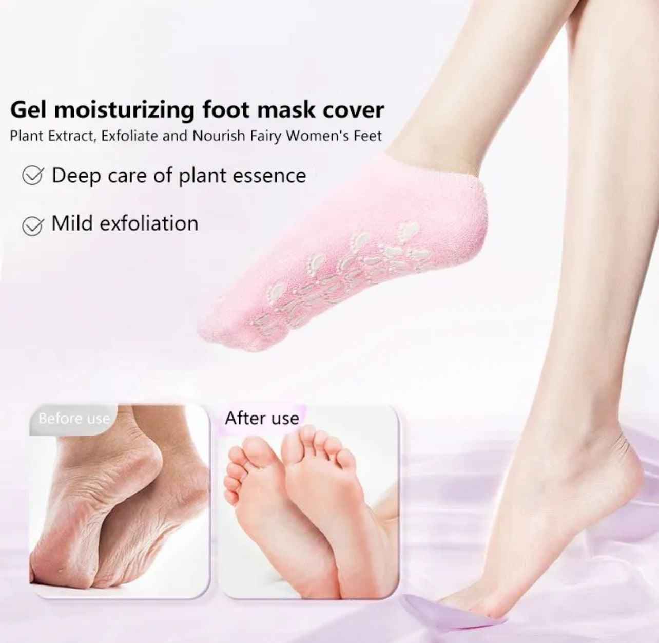 Reusable Moisturizing Gel Heel Socks.