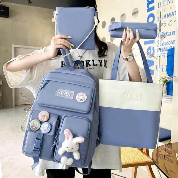4pcs Bunny Bag Set - Cute and Functional Storage Solution for Kids - Clarify.pk