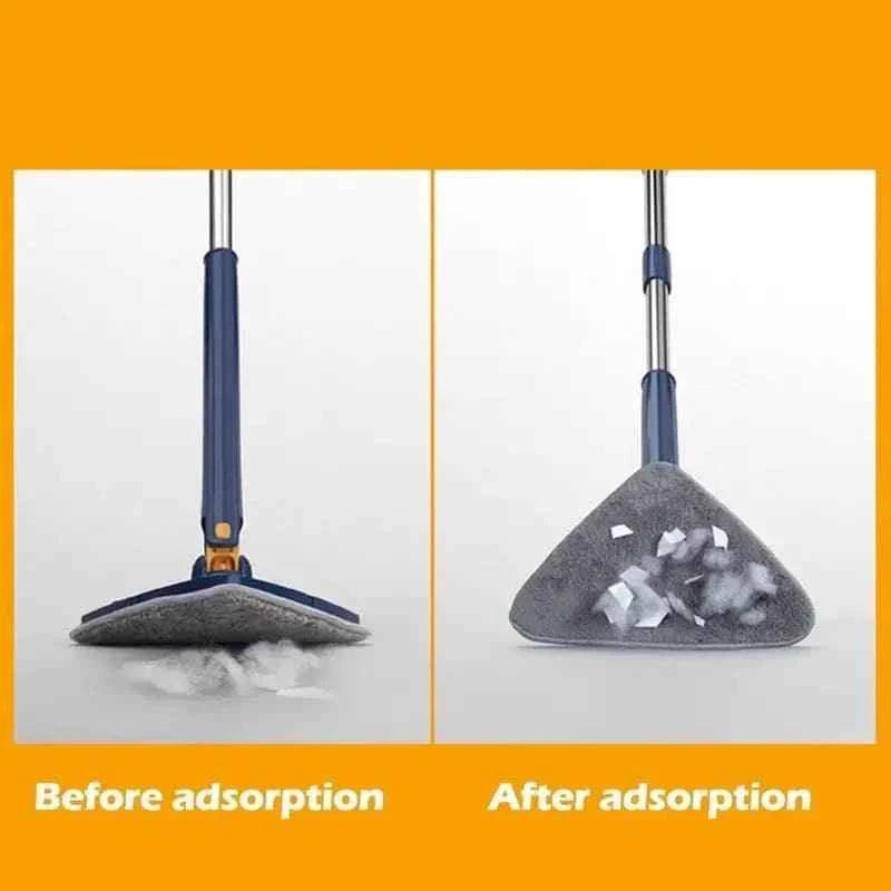 360° Rotating Triangle Mop with Extendable Handle.