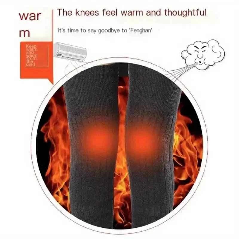 Soft Warm Wool Knee Pads, Cashmere Wool Knee Brace Pads, Elastic Knees Sleeves Support Sleeves. With out belt.