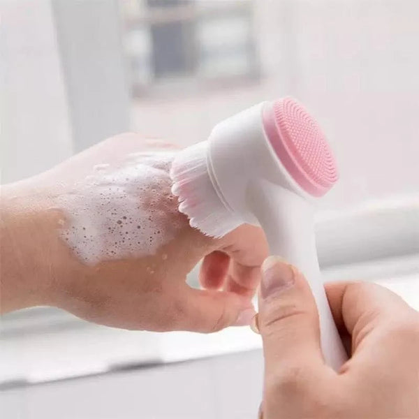 Double Sided Silicone Facial Cleanser Brush.