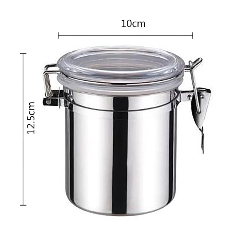 301-500ML Stainless Steel Sealed Tank Food Coffee Beans Snack Storage Cans Tea Leaf Container Organizer Kitchen Accessories