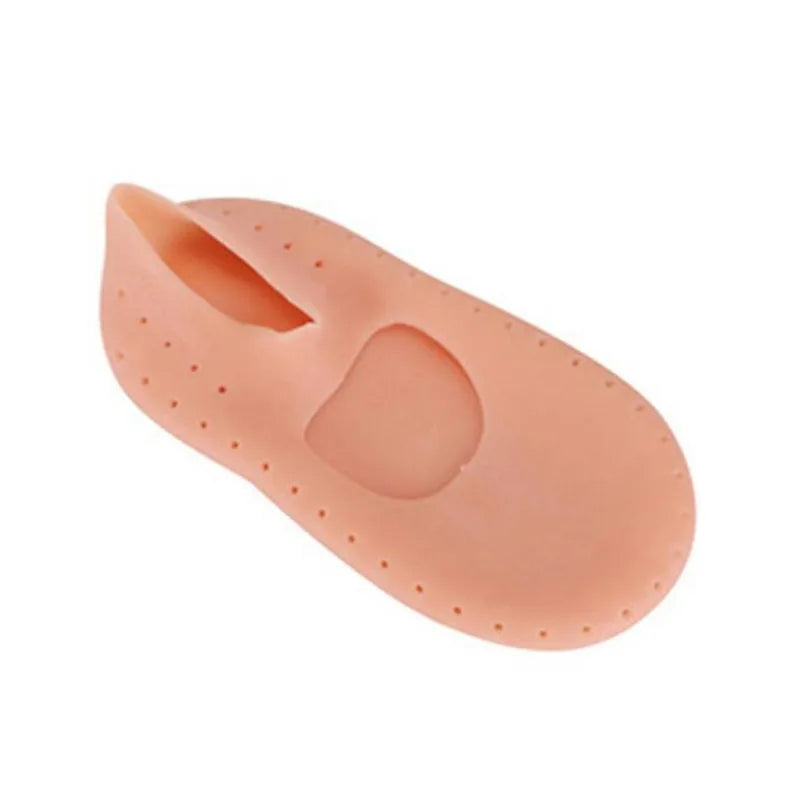 1 Pair Gel Sock Silicone Foot Care Tool Feet Protector Pain Relief Crack Prevention Moisturize Dead Skin Removal Sock With Hole