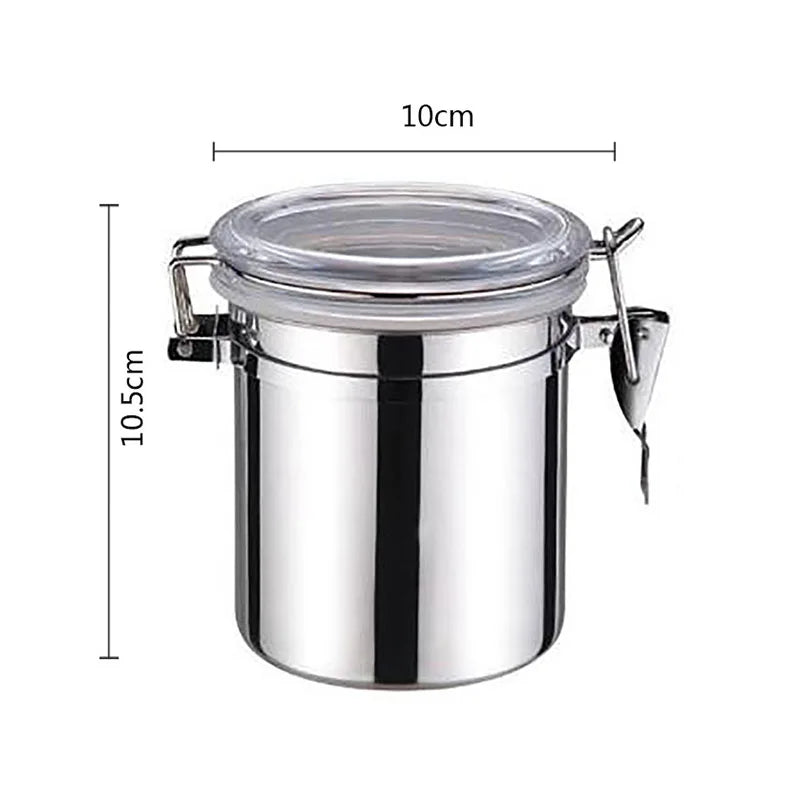 301-500ML Stainless Steel Sealed Tank Food Coffee Beans Snack Storage Cans Tea Leaf Container Organizer Kitchen Accessories