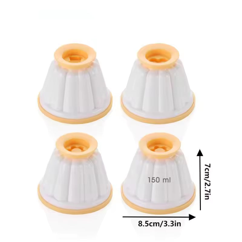 4pcs Plastic Pudding Molds Jelly Panna Cotta Molds With Lids Pudding Pans Dessert Cups Chocolate Custard Mould Baking Tool