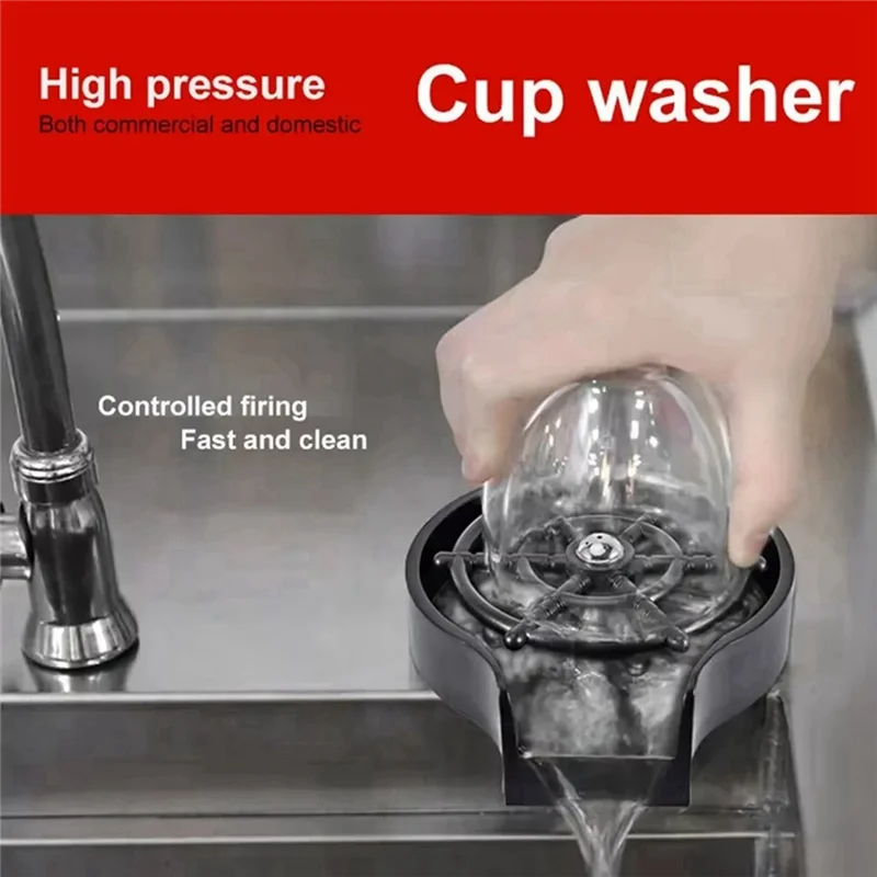 High Pressure Automatic Cup Washer For Sink - Vacuum Flask Cleaner,Stanley Cup Accessories, Home Coffee Bar Essentials