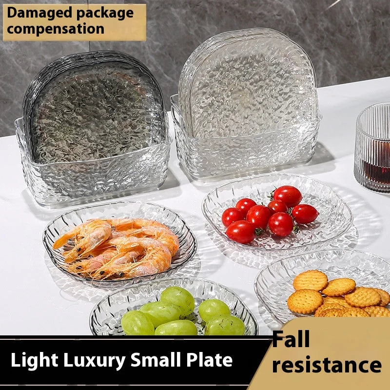 Light luxury plastic household bone spitting dishes, dining tables, garbage bone plates, small dish plates, fruit snacks, dried