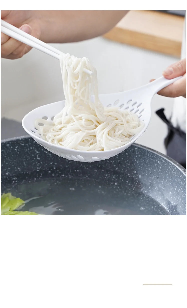 Food Strainer Spoon Nylon Spoon Drainage Gadget Creative Cooking Spatula Large Colander Soup Strainer Household Kitchen Tools