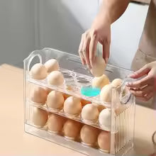 Egg Storage Box Refrigerator Organizer Food Containers Egg Fresh-Keeping Case Holder Tray Dispenser Kitchen Storage Boxes