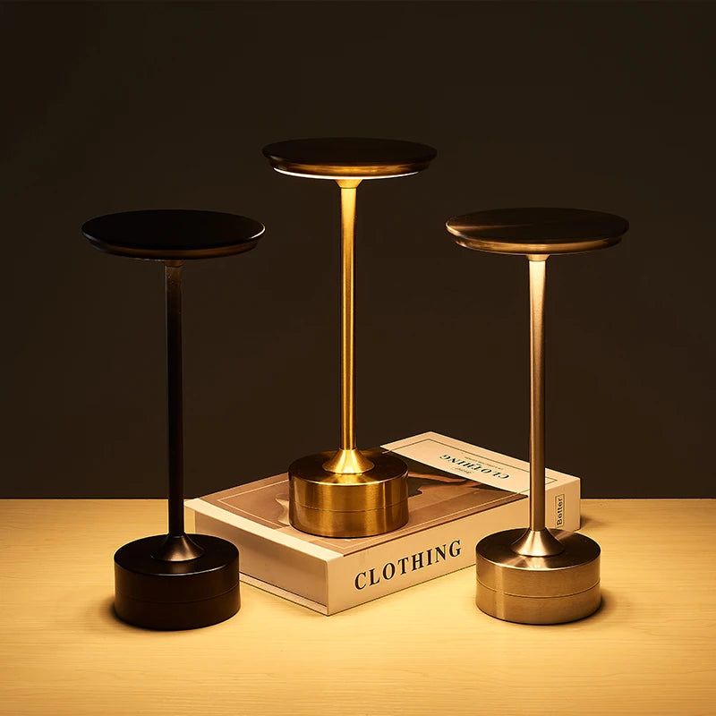 Nordic Simple Retro Portable Touch USB Charging Table Lamp LED Desk Light For Home Office Restaurant Bar industrial styl