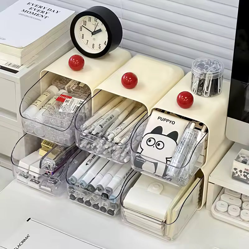 Creative Minimalist Style Storage Box With Drawers Desktop Lipstick Miscellaneous Items Sorting Box Cosmetics Storage Box Gift