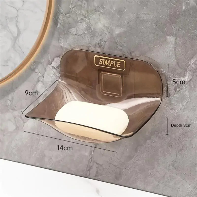 Soap Rack No Drilling Wall Mounted Soap Holder Soap Sponge Dish Bathroom Accessories Soap Dishes Self Adhesive