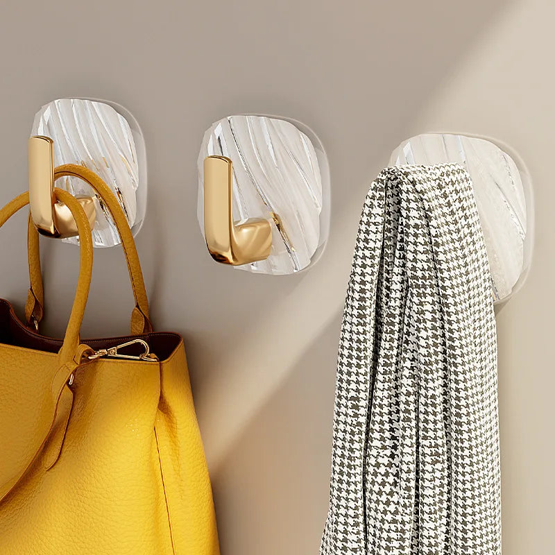 Hook Acrylic Strong Adhesive Transparent Adhesive Hook for Toilet Decoration Non-marking Non-punching Coat Hanging #3566