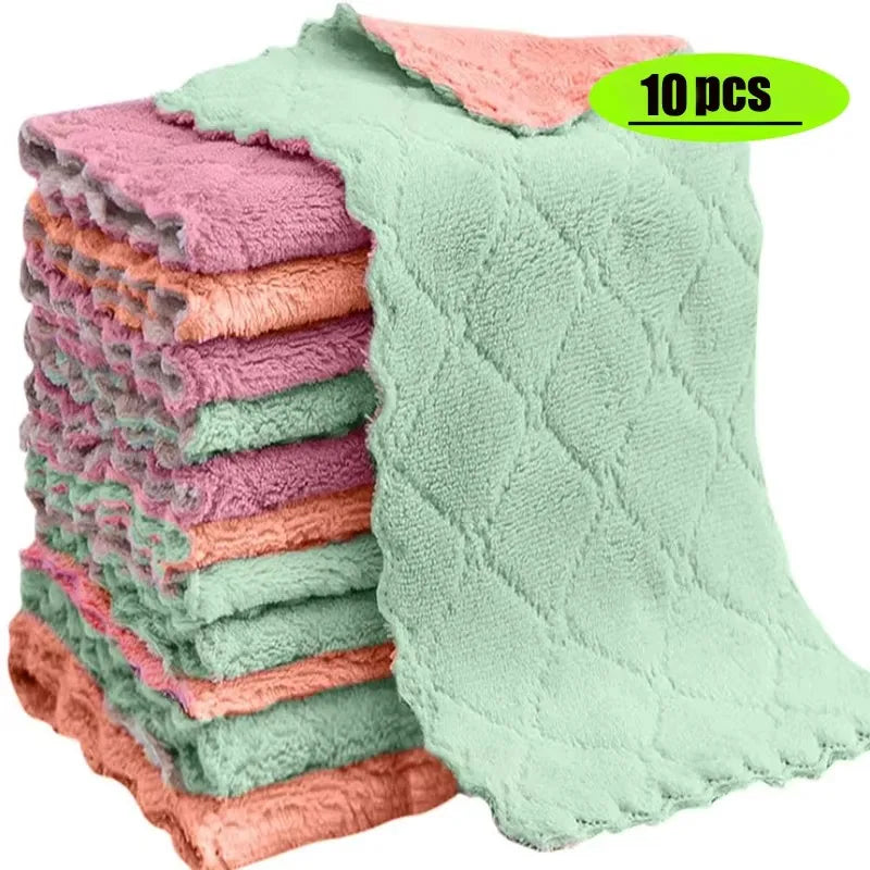 5/50PCS Super Absorbent Microfiber Kitchen Dish Cloth High-efficiency Tableware Household Cleaning Towel Kitchen Tools Gadgets