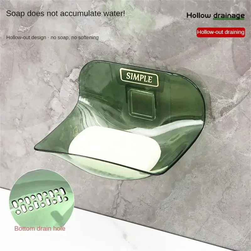 Soap Rack No Drilling Wall Mounted Soap Holder Soap Sponge Dish Bathroom Accessories Soap Dishes Self Adhesive