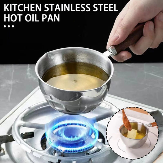 Hot Oil Pot Milk Pan Stainless Steel Mini Hot Milk Pot Small Saucepan for Boiling Butter Melting Pot Butter Warmer Kitchen Pan