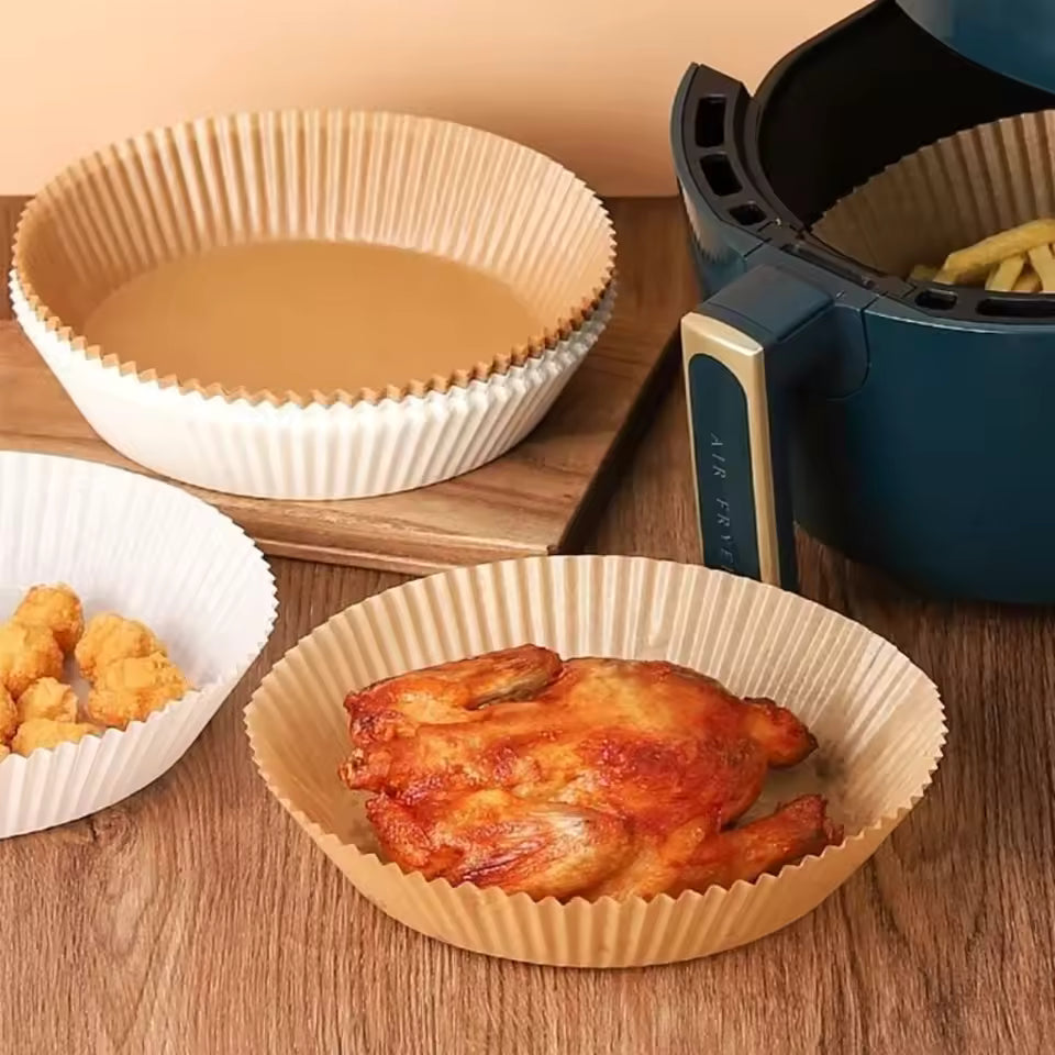 20/50Pcs Disposable Air Fryer Baking Paper Round Shape Non-Stick Oil Proof Baking Liner for Steamer Muffin Cupcake
