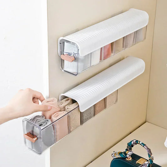 Wall-mounted Transparent Underwear Panties Socks Storage Box Closet Storage Box Bedroom Kitchen Seasoning Universal Storage Box