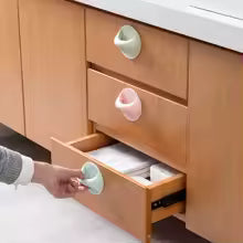8pcs Adhesive Door Knobs Punch-Free Cupboard Pull Handles Sticky Wardrobe Handles For Drawer Cabinet Durable Easy