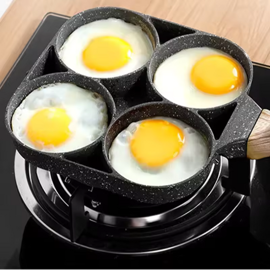 4-hole Omelet Pan Frying Pot Thickened Non-stick Egg Pancake Steak Cooking Hamburg bread Breakfast Maker Induction cooker