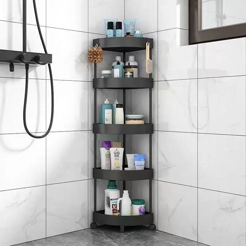 Corner toilet Triangle rack Floor-to-ceiling toilet Bathroom storage rack