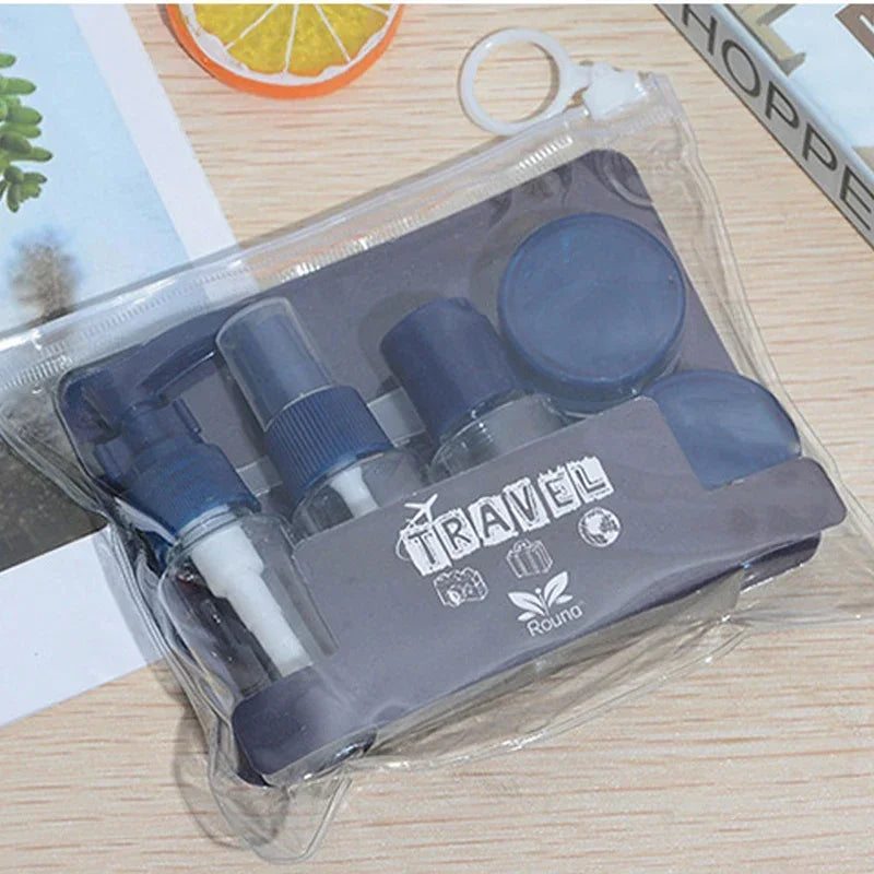 5pc/Set Travel Mini Makeup Cosmetic Face Cream Pot Bottles Plastic Transparent Empty Make Up Container Bottle Travel Accessorie