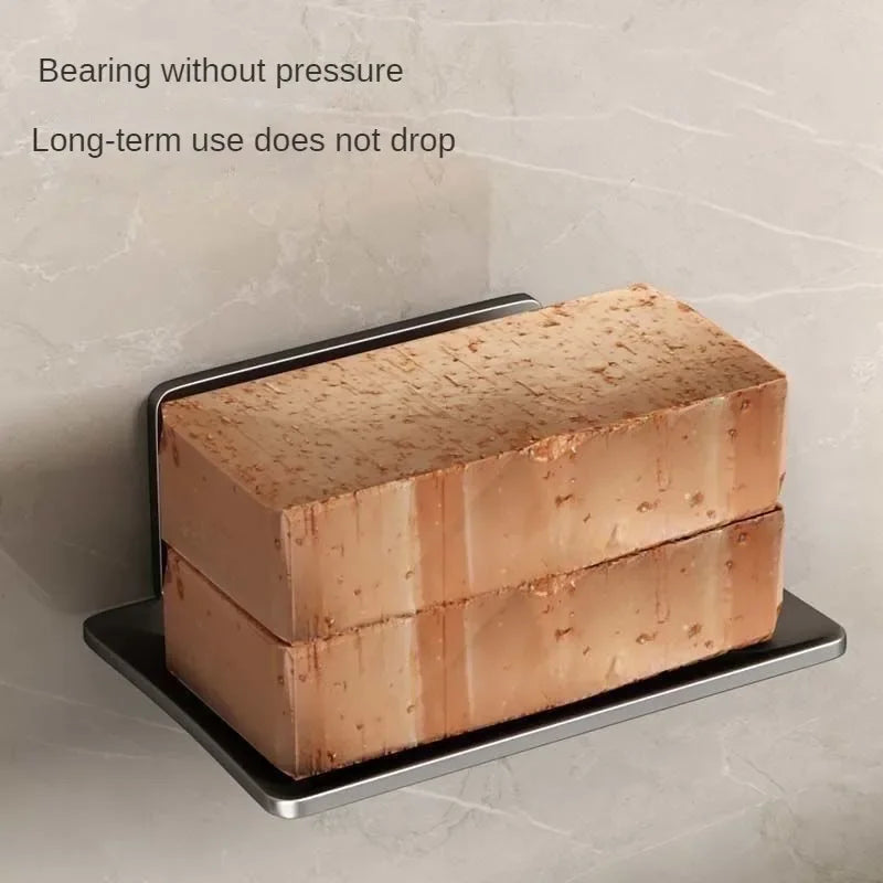 Bathroom stainless steel Soap Dish Free-Punching Wall Mounted Soap Sponge Holder Organizer Accessories Kitchen Soap Holder