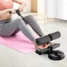 Sit-up Assistive Bar Lifting Fitness Gear Sit-up Bar with Resistance Band for Indoor Abdominal Core Training Dual Suction Cups